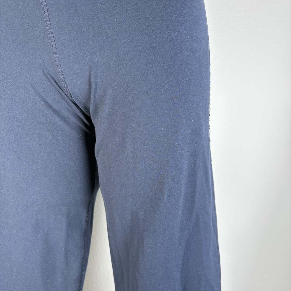 Adidas Women M Navy Blue Capri Pants Athleisure Sporty Polyester Spandex y2K - Picture 7 of 15